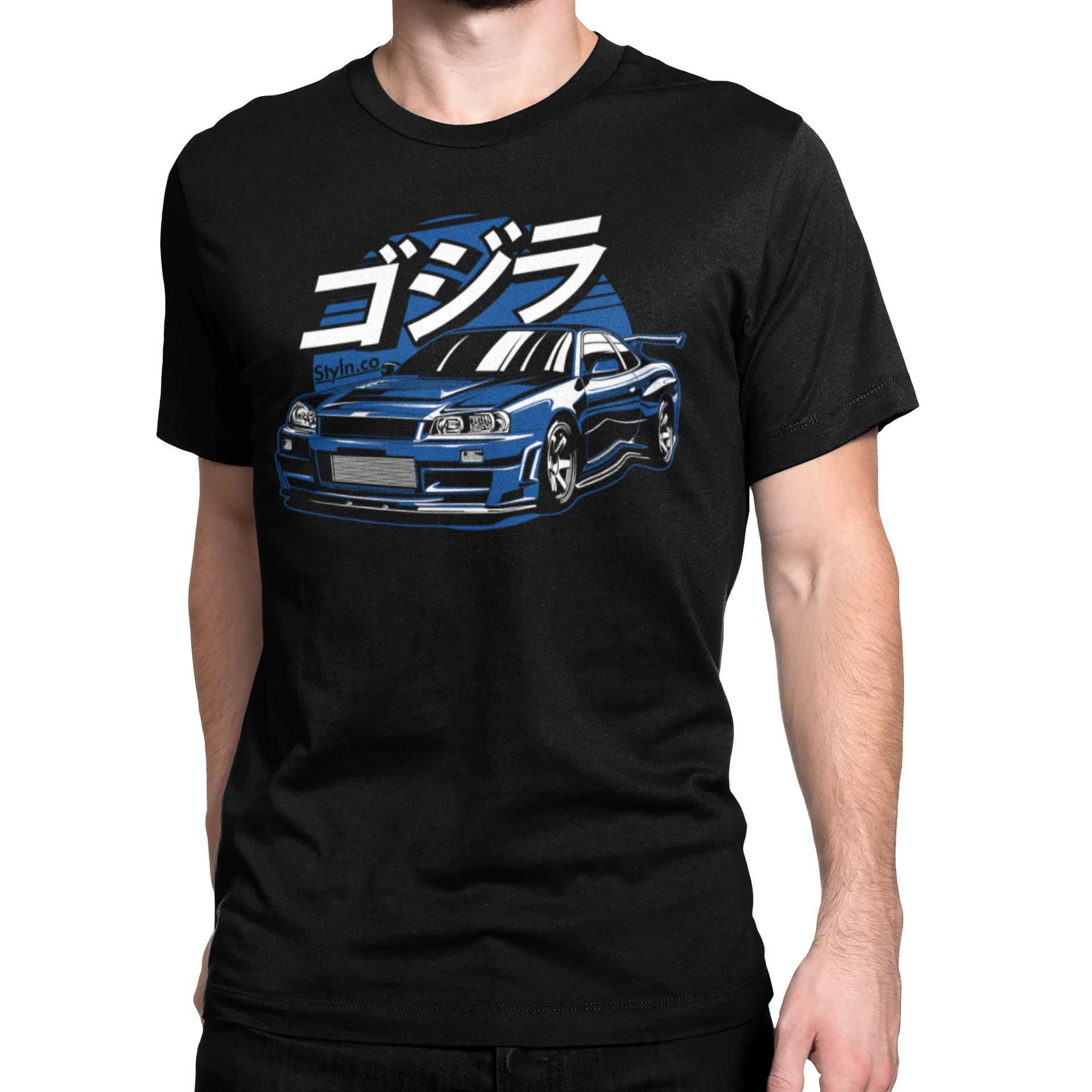 GTR R34 BLUE T-shirt – Styln Industries GTR R34 BLUE T-shirt – Styln Industries