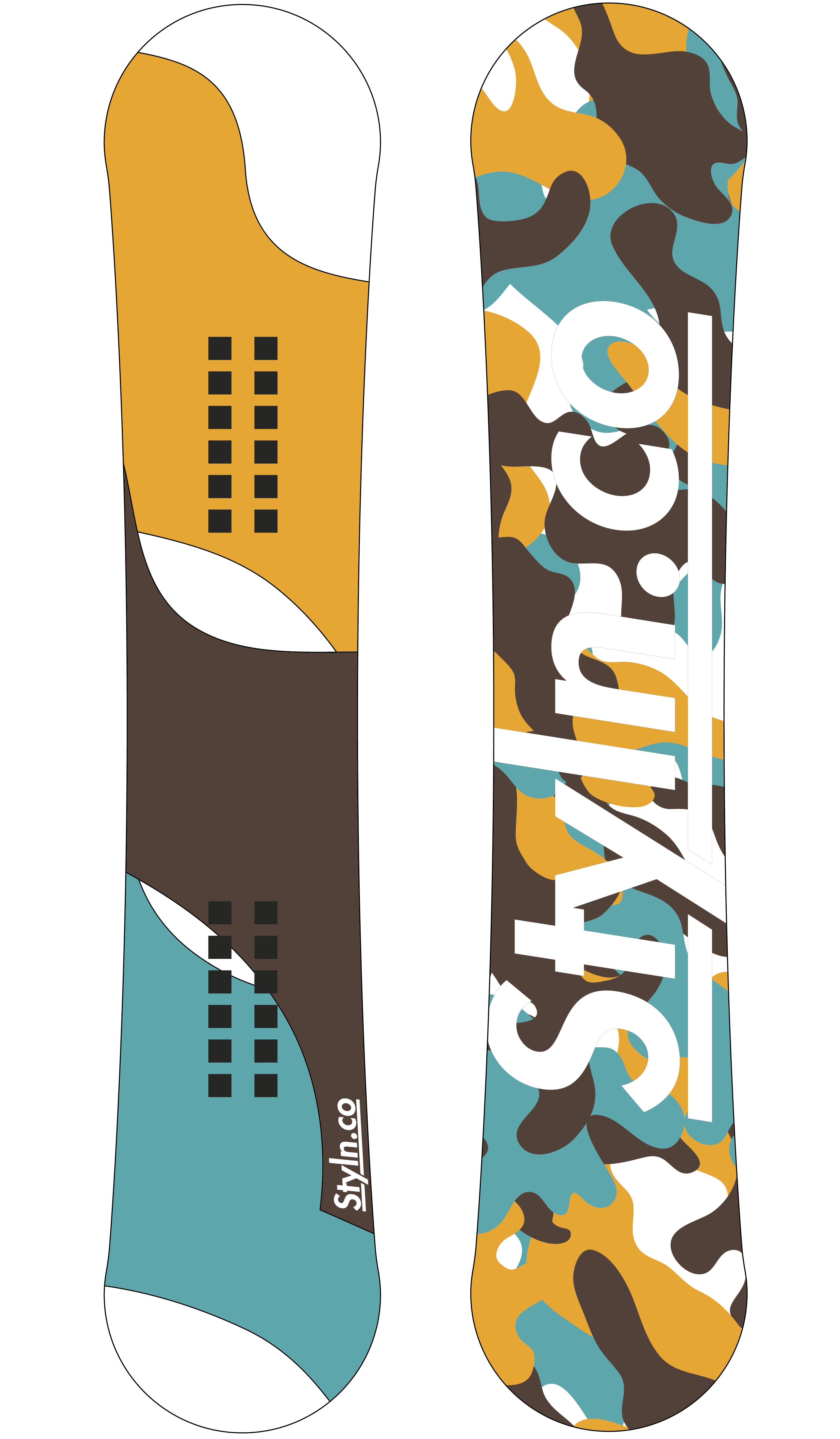 Camo snowboard best sale