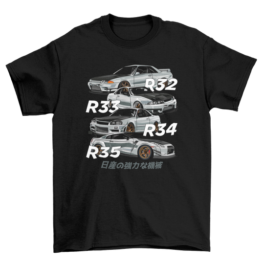 GTR R32 R33 R34 R35 T-shirt