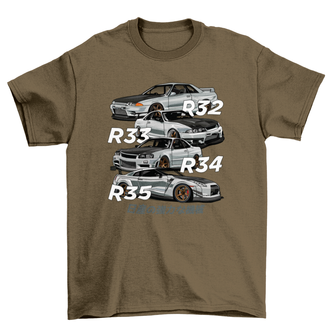 GTR R32 R33 R34 R35 T-shirt