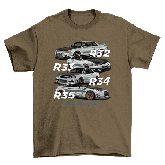 GTR R32 R33 R34 R35 T-shirt