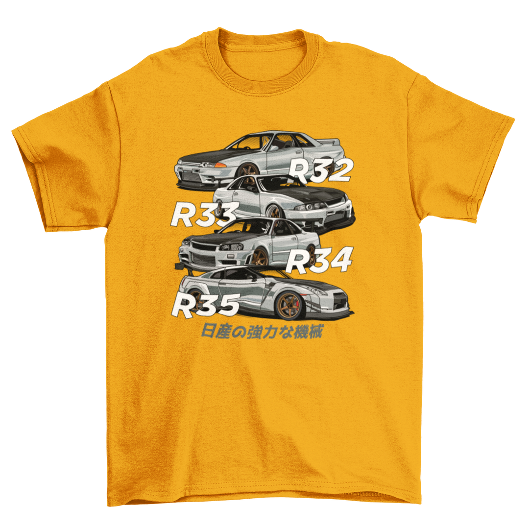 GTR R32 R33 R34 R35 T-shirt