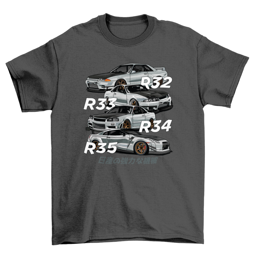 GTR R32 R33 R34 R35 T-shirt