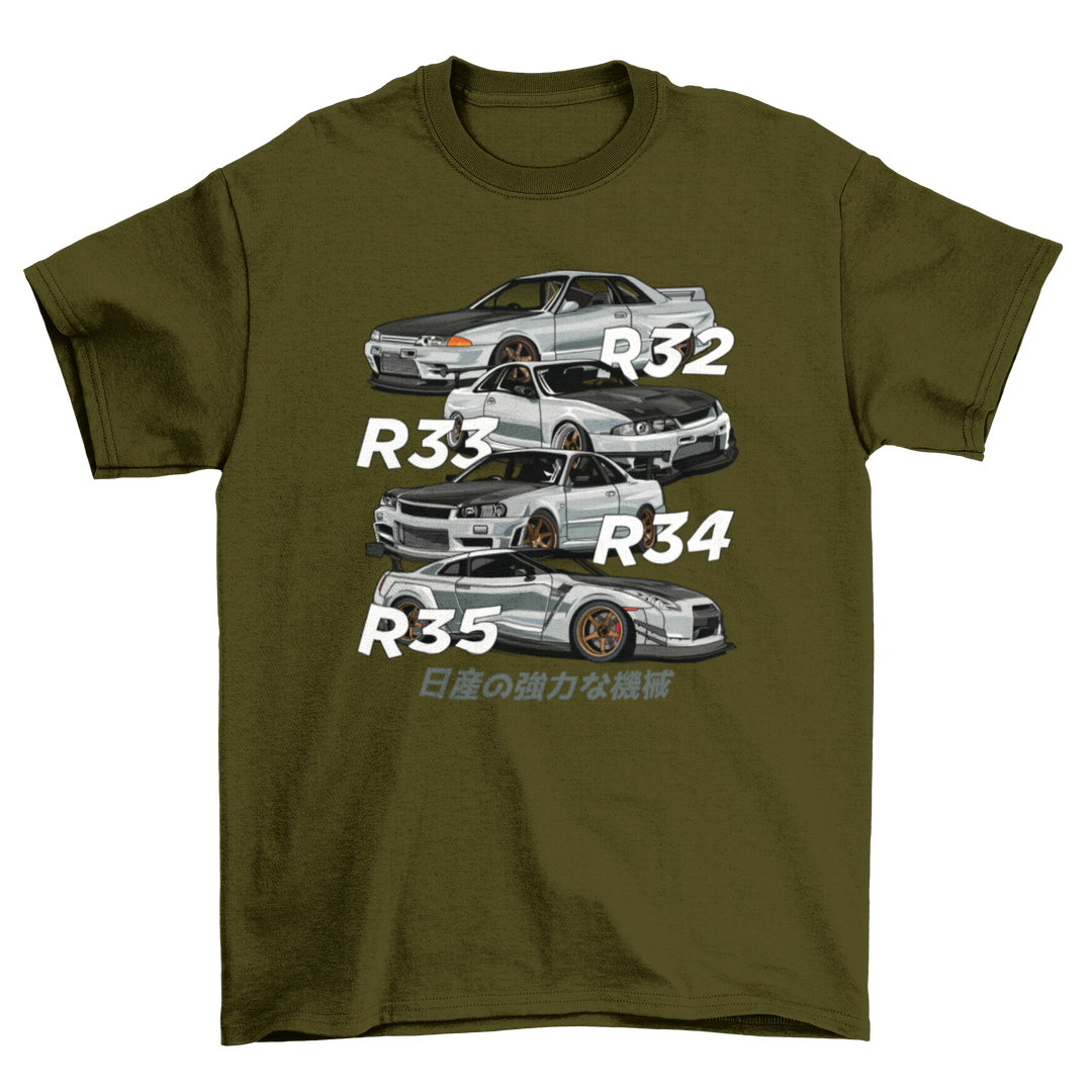 GTR R32 R33 R34 R35 T-shirt