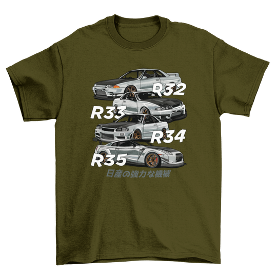 GTR R32 R33 R34 R35 T-shirt