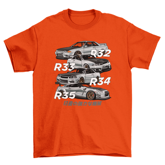 GTR R32 R33 R34 R35 T-shirt