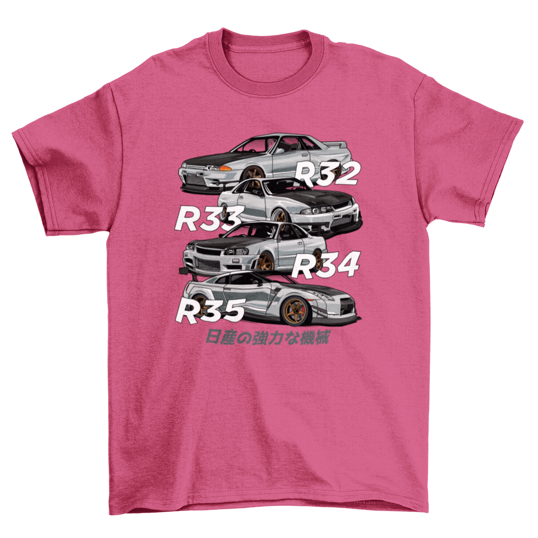 GTR R32 R33 R34 R35 T-shirt