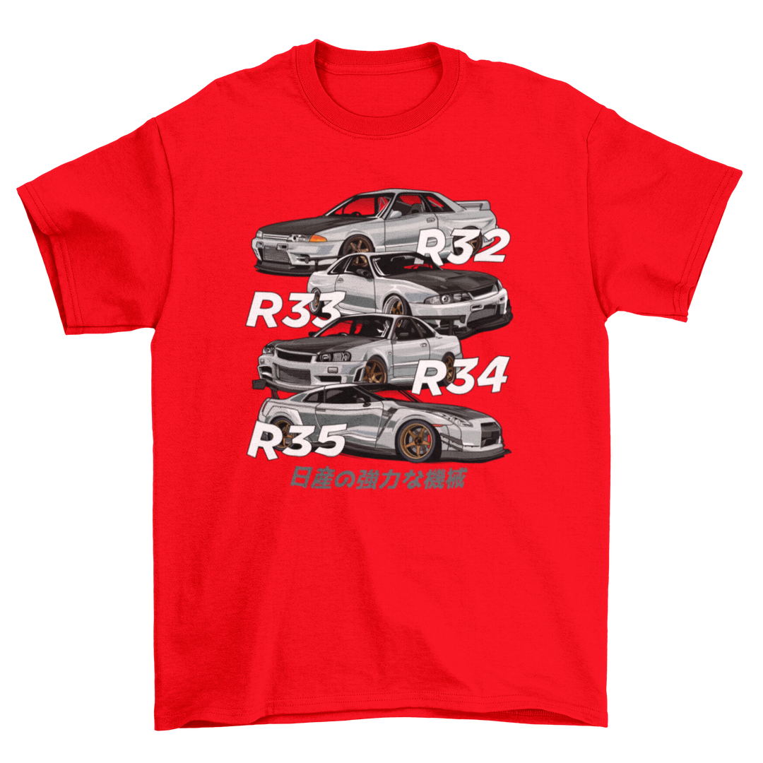 GTR R32 R33 R34 R35 T-shirt