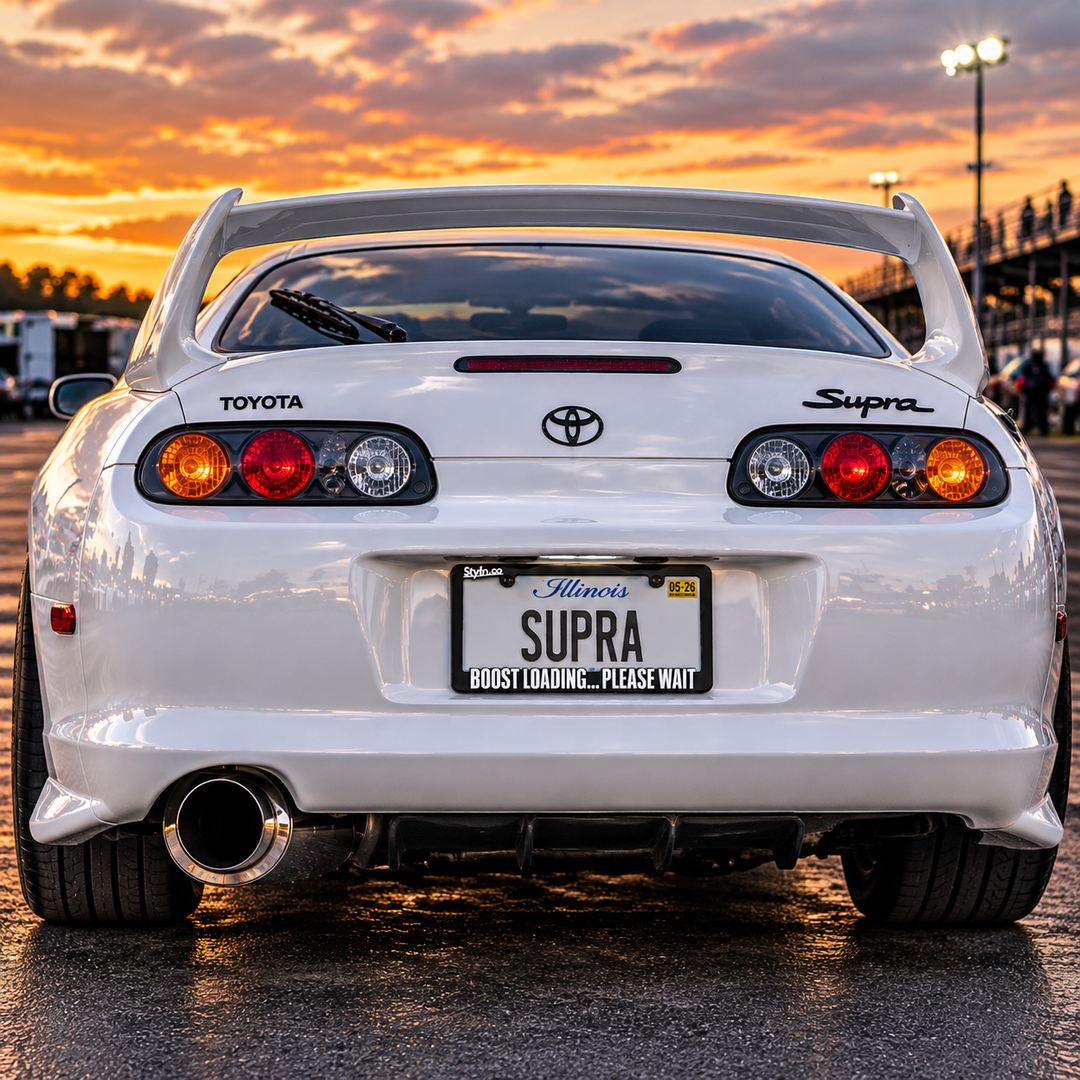 BOOST LOADING PLEASE WAIT License Plate Frame