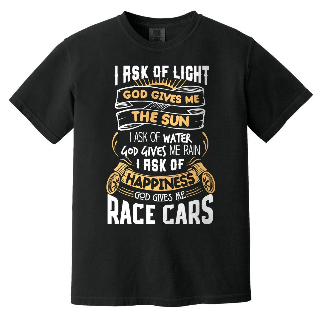 God Gives Me Race Cars Prayer Garment-Dyed