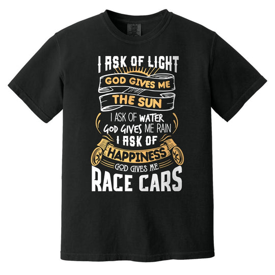 God Gives Me Race Cars Prayer Garment-Dyed