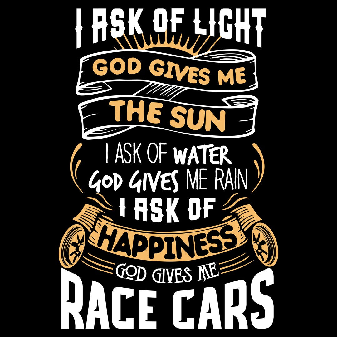 God Gives Me Race Cars Prayer Design