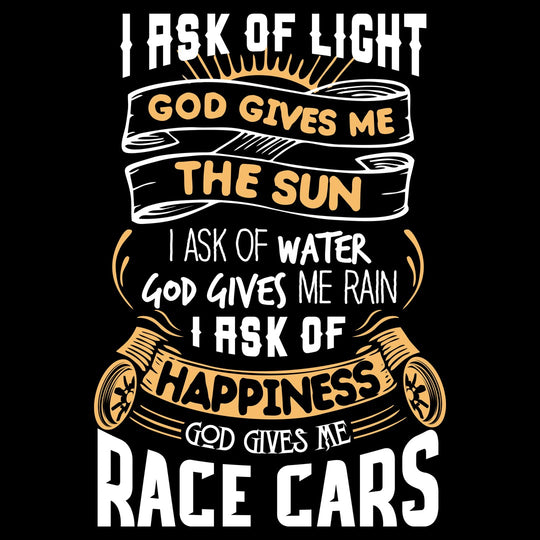 God Gives Me Race Cars Prayer Design