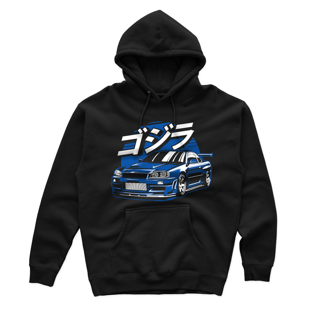 Gtr R34 Blue Hoodie