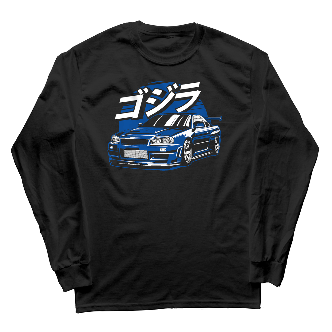Gtr R34 Blue Long Sleeve