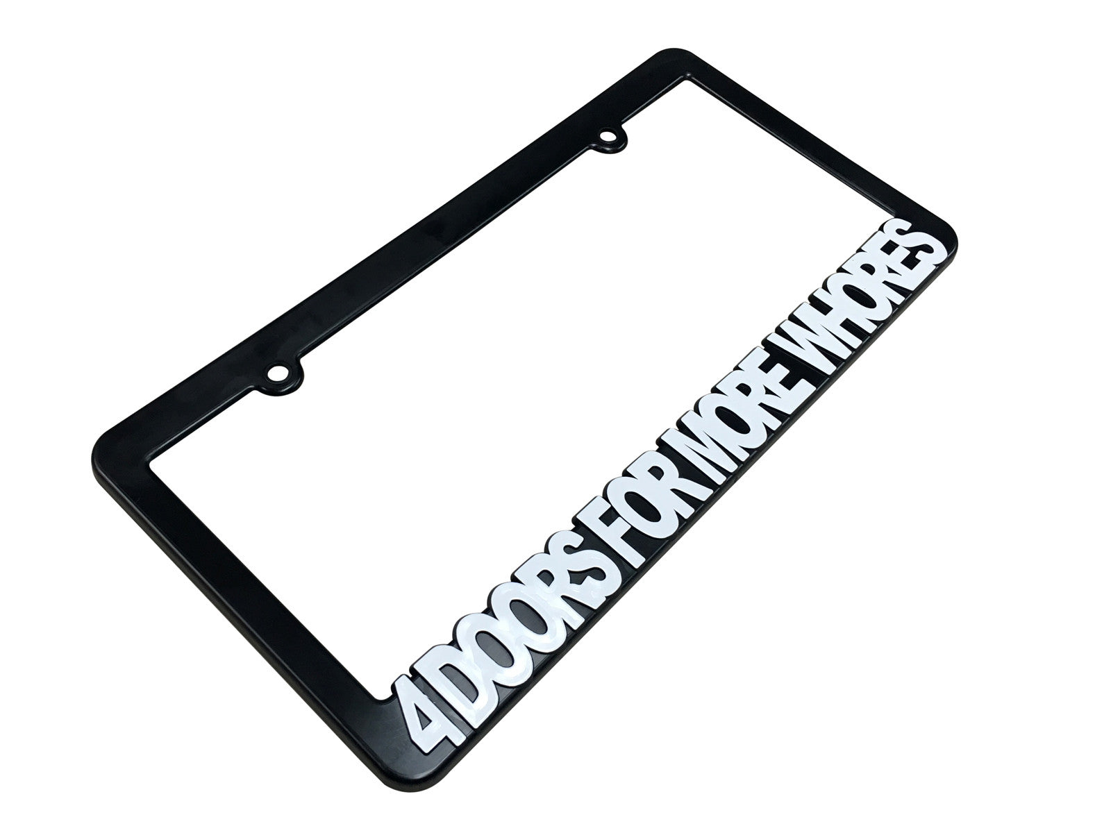 4 DOORS FOR MORE WHORES License Plate Frame – Styln Industries