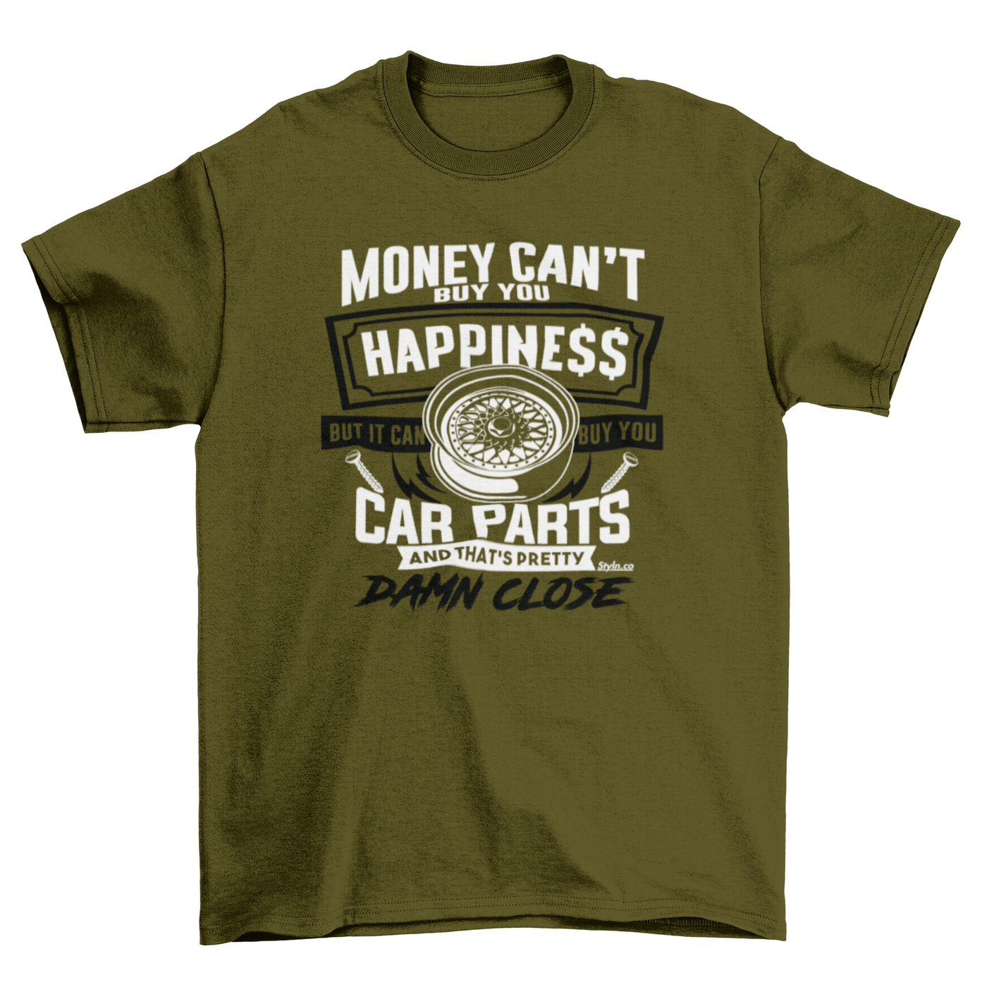 MONEY BUYS CAR PARTS HAPPINESS T-shirt