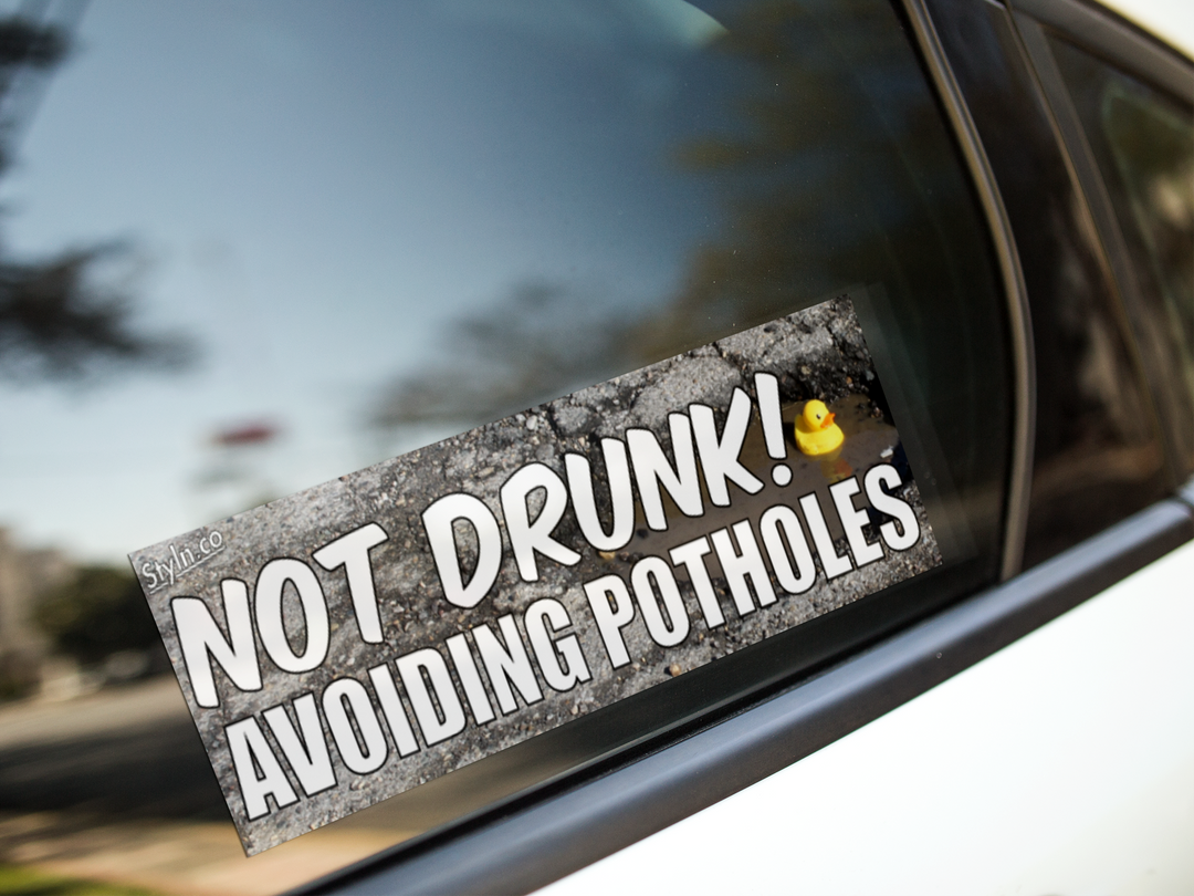 SLAP NOT DRUNK AVOIDING POTHOLES