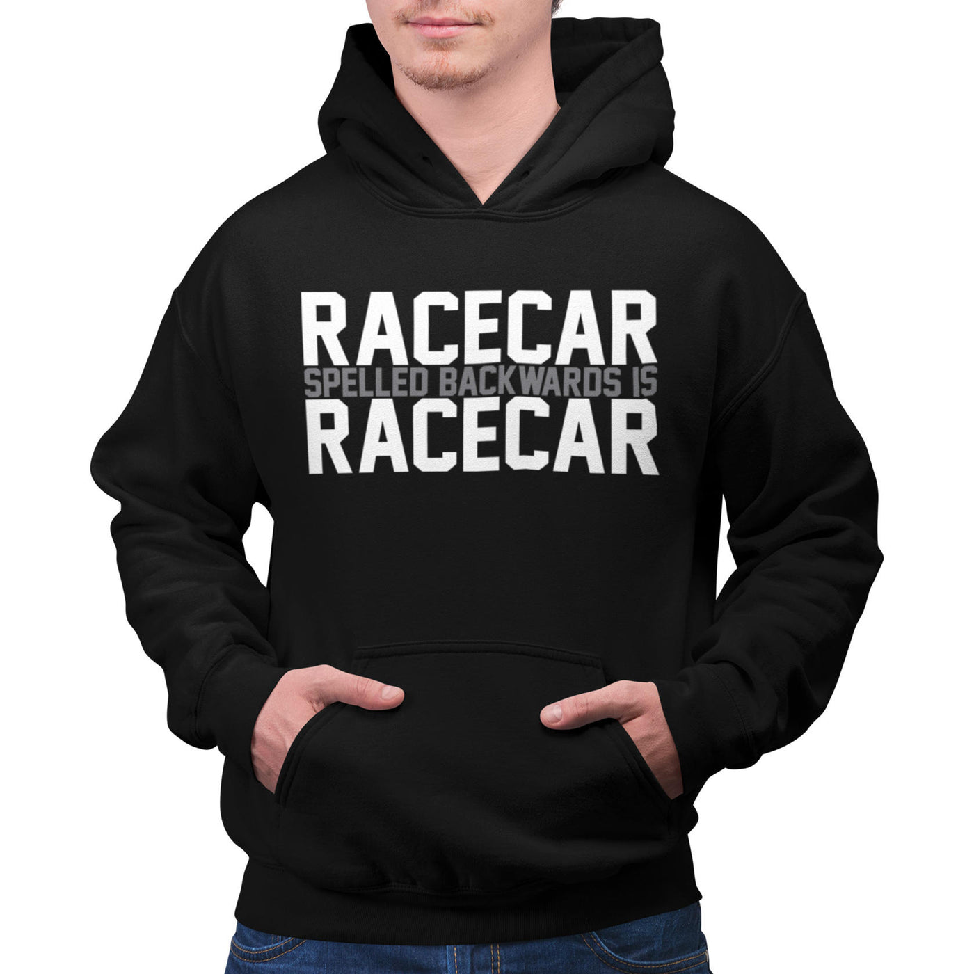 RACECAR SPELLED BACKWARDS Hoodie