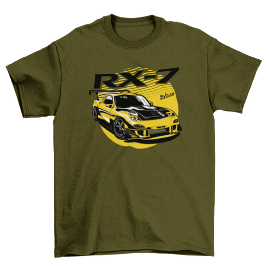 RX7 FD YELLOW SHIRT