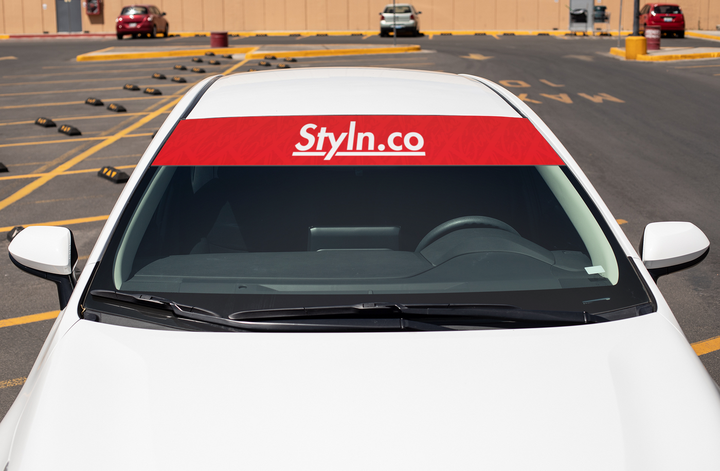 STYLN® WINDSHIELD BANNER RED 12" X 60"
