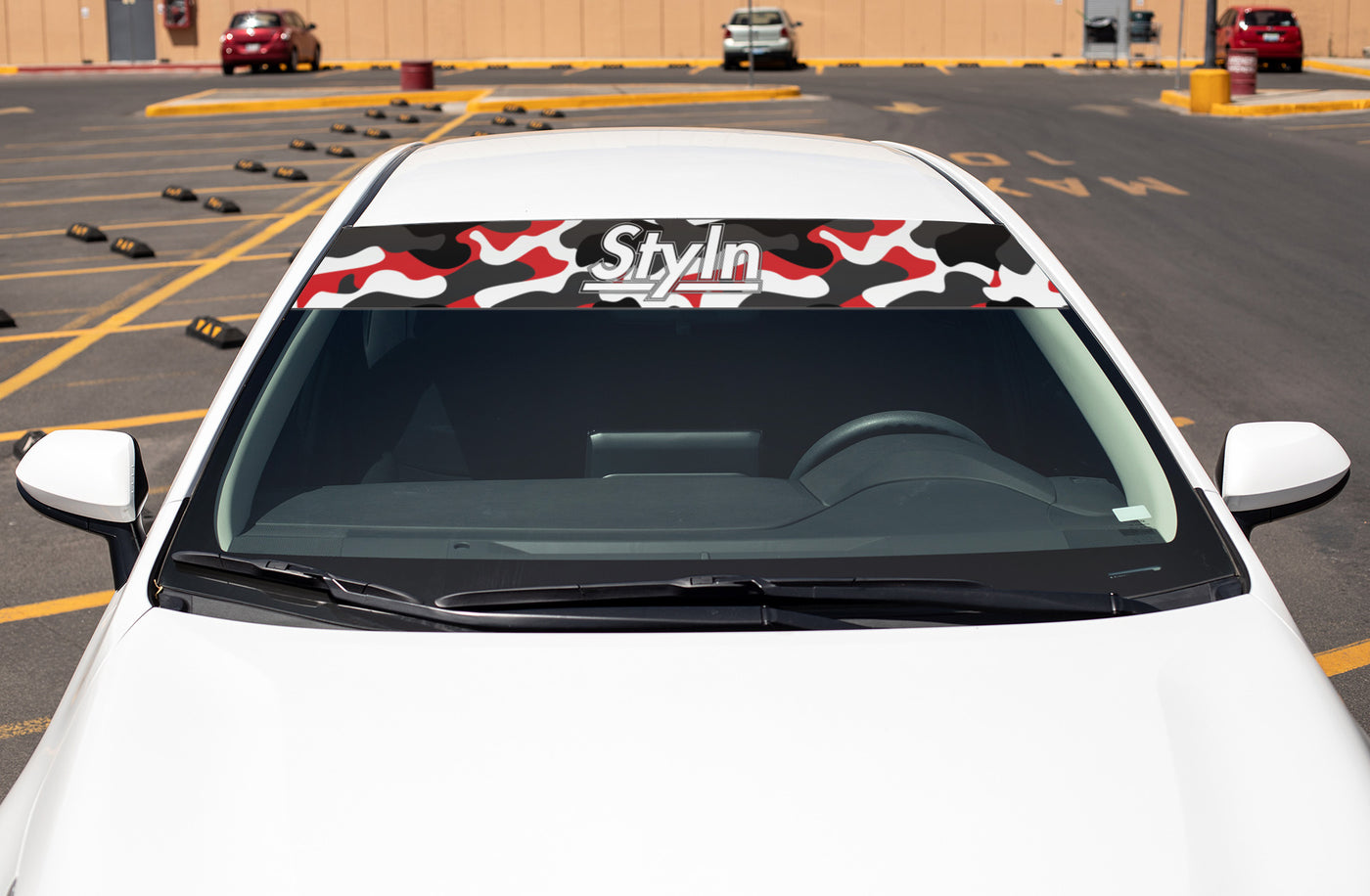 STYLN® WINDSHIELD BANNER CAMO RBW 12" X 60"
