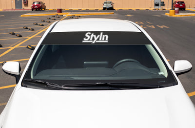 STYLN® WINDSHIELD BANNER CARBON FIBER 12" X 60"