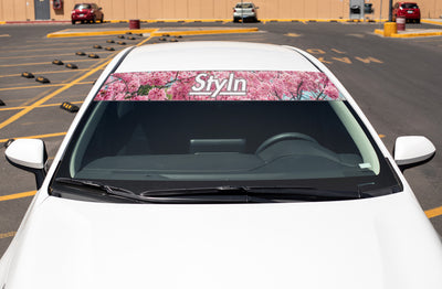 STYLN® WINDSHIELD BANNER CHERRY BLOSSOM 12" X 60"