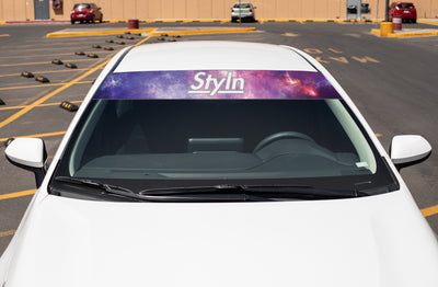 STYLN® WINDSHIELD BANNER GALAXY 12" X 60"