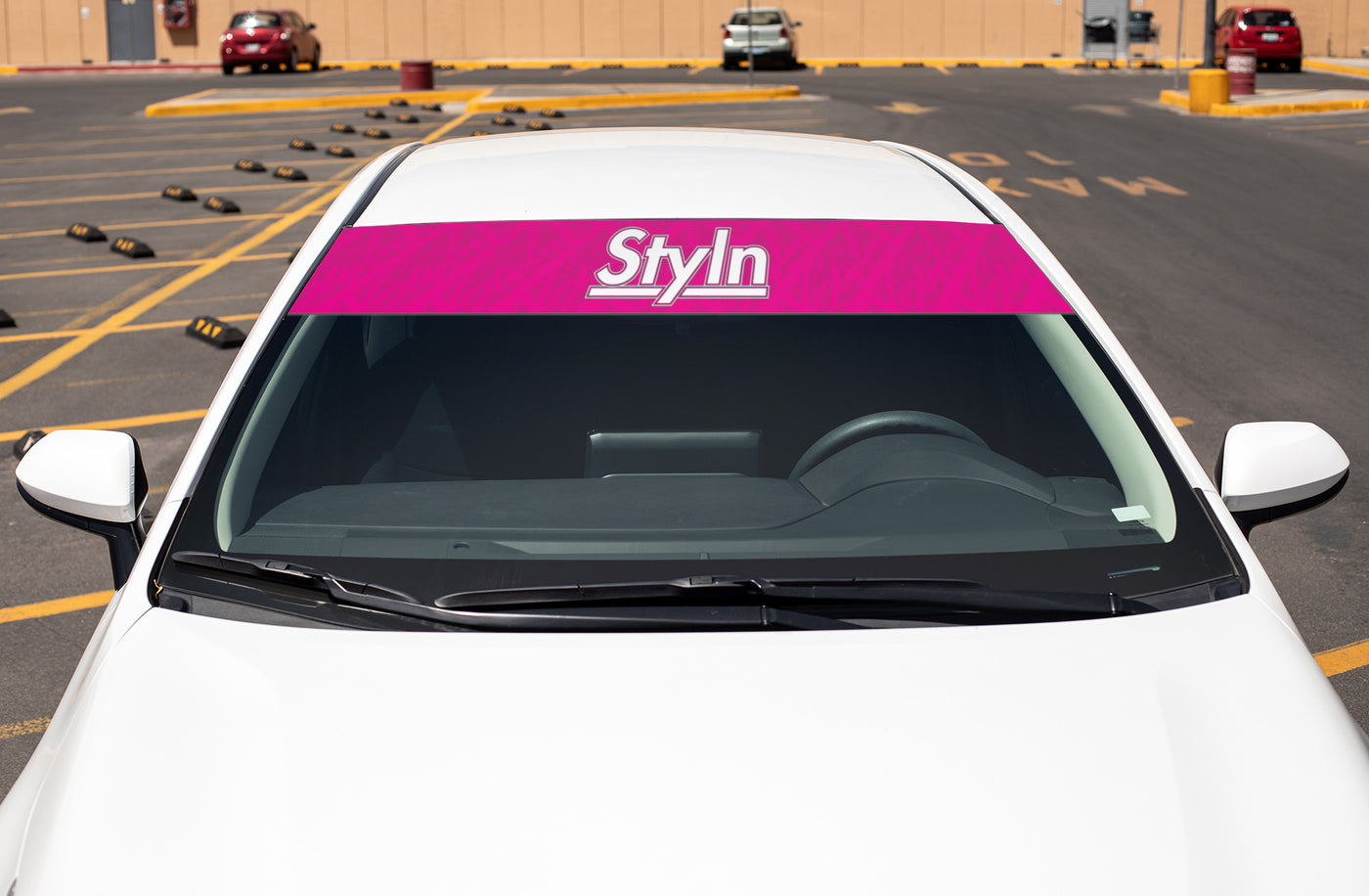 STYLN® WINDSHIELD BANNER PINK 12" X 60"