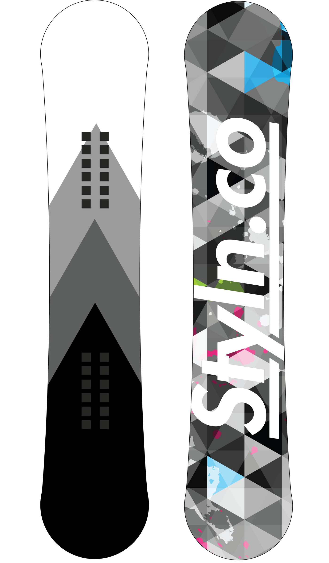 STYLN® Abstract Triangles Snowboard