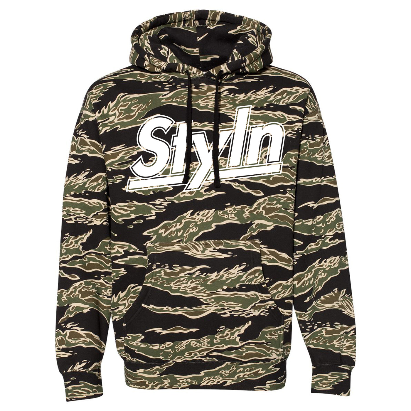 STYLN® Heavyweight Hoodie Tiger Camo