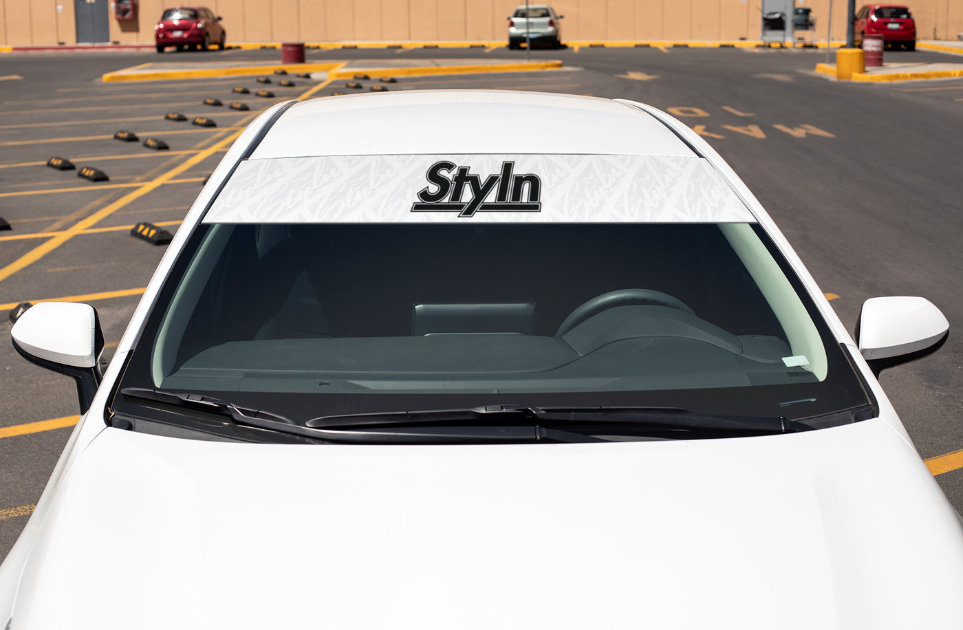STYLN® WINDSHIELD BANNER WHITE 12" X 60"
