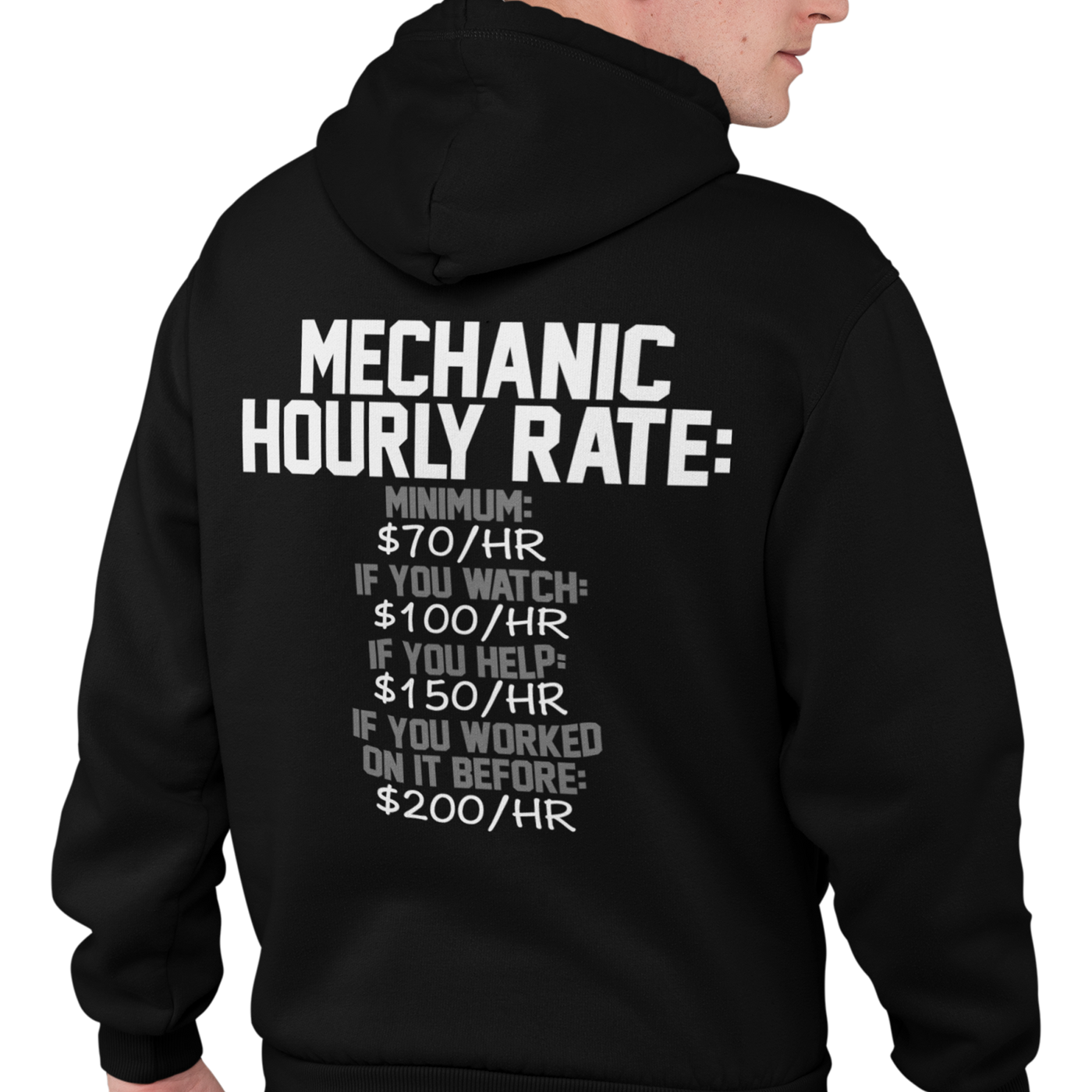 MECHANIC HOURLY RATE Hoodie