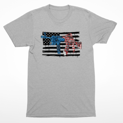 USA FLAG ASSAULT RIFLE T-Shirt
