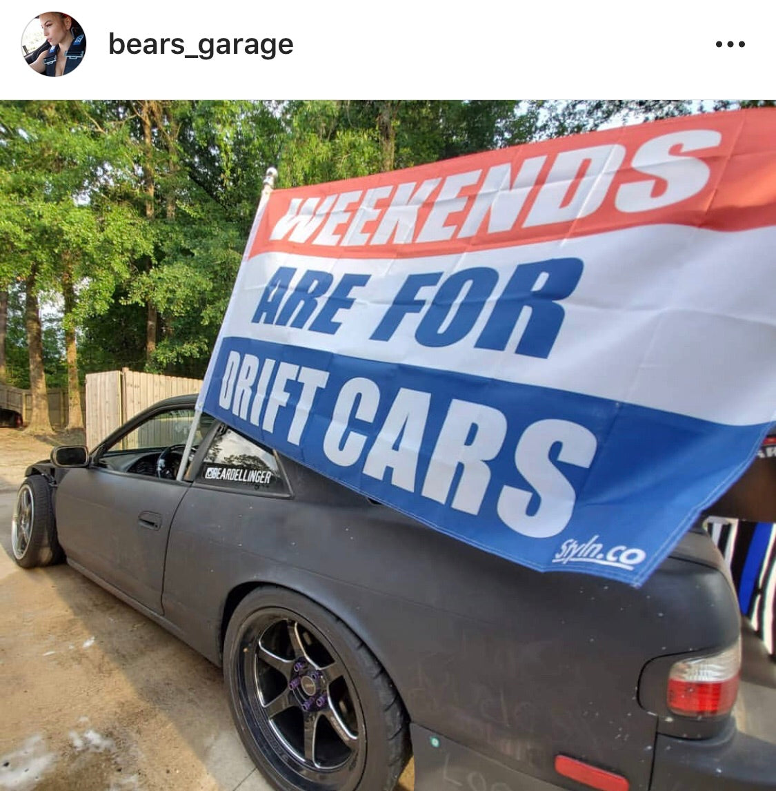 WEEKENDS ARE FOR DRIFT CARS Flag