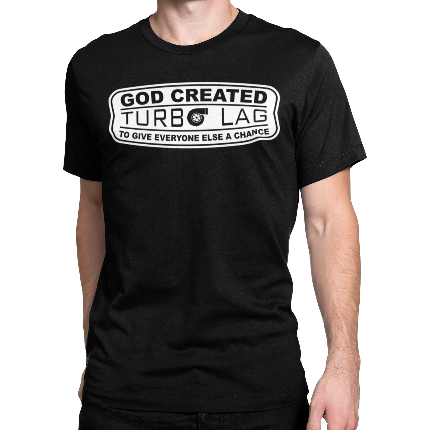 GOD CREATED TURBO LAG T-shirt