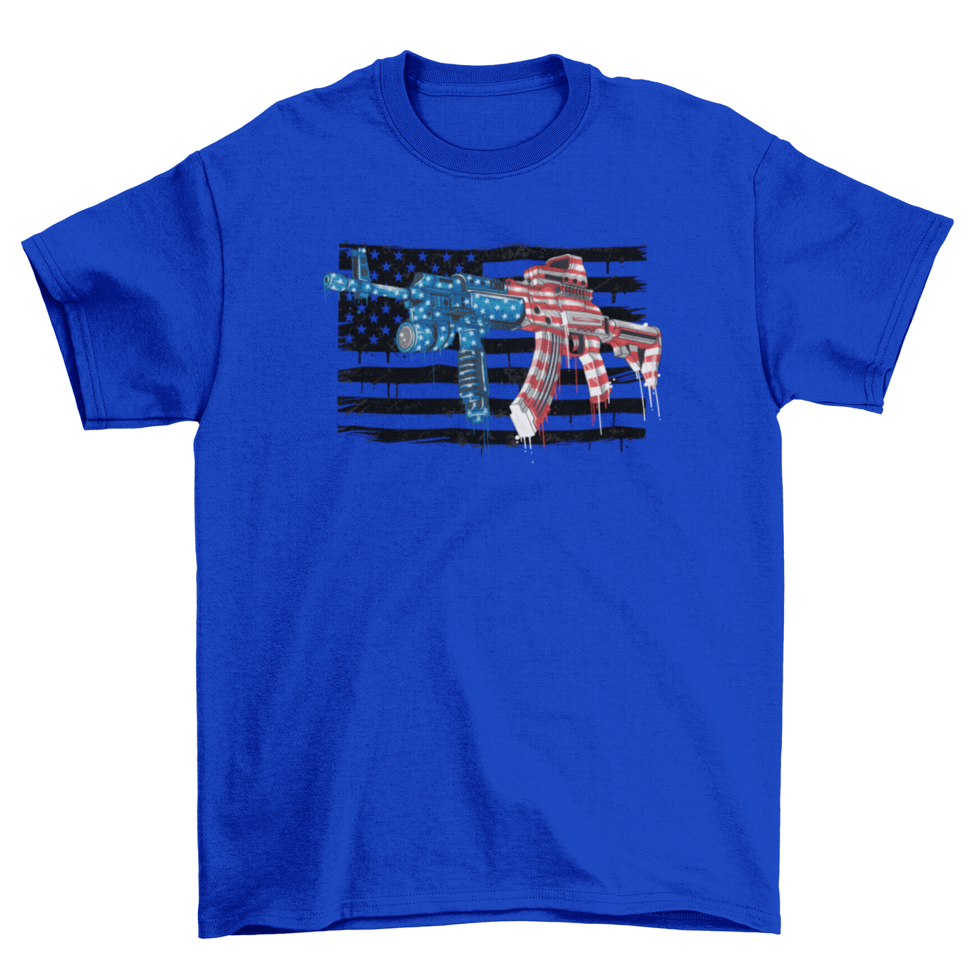 USA FLAG ASSAULT RIFLE T-Shirt