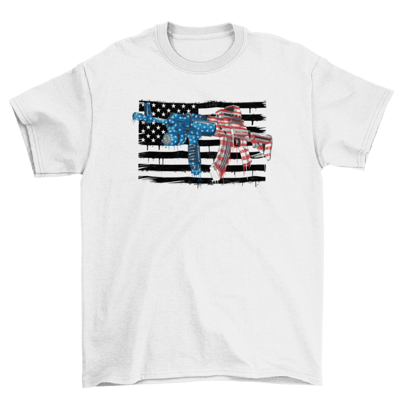 USA FLAG ASSAULT RIFLE T-Shirt